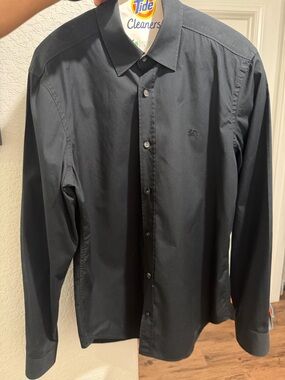 Burberry Black Long-Sleeve Dress Shirt